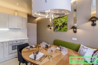 Design and layout of the kitchen area of ​​13 square meters.