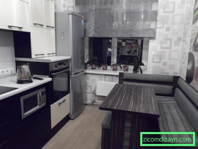Kitchen in gray colors - photos of real interiors